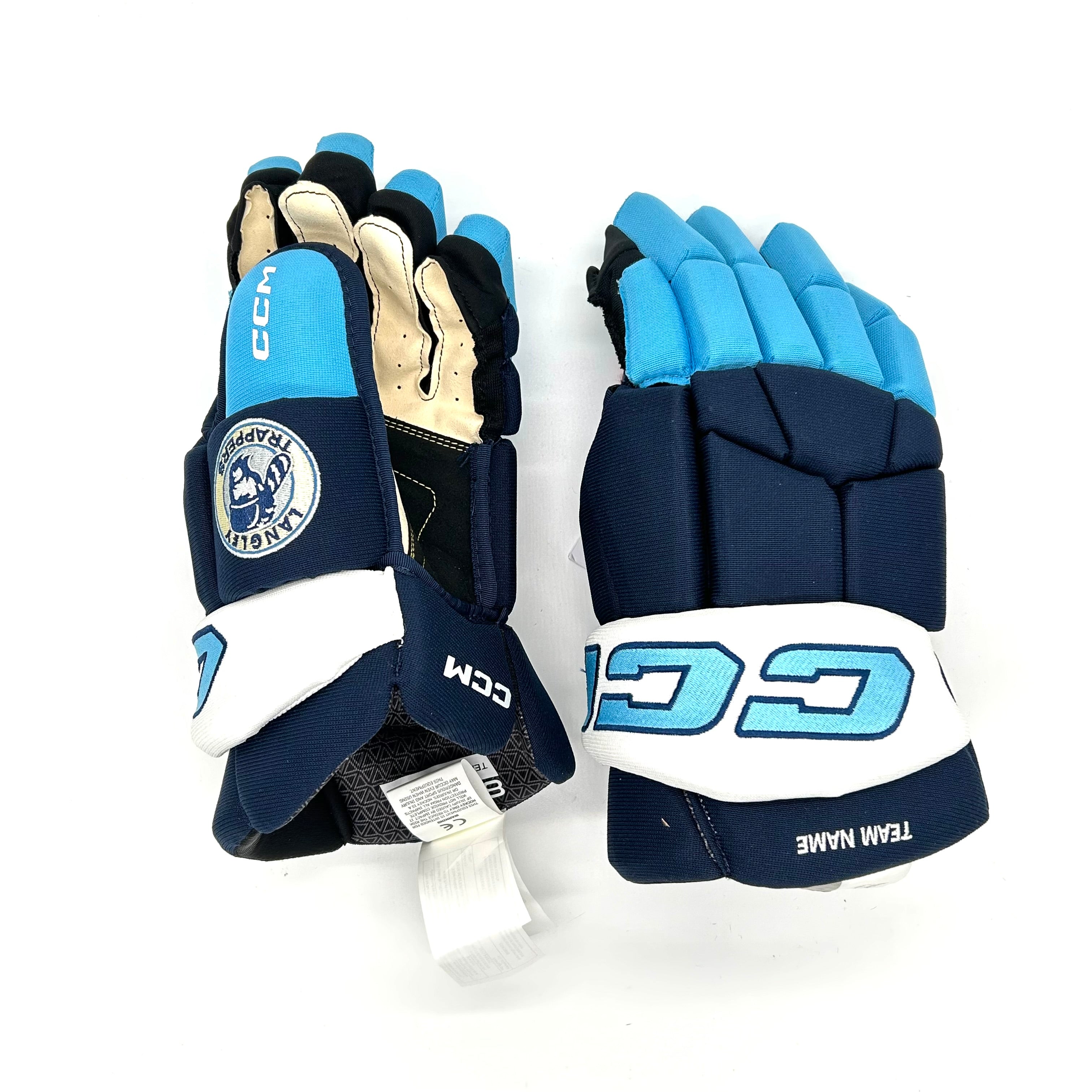 CCM Tacks 85C - Gant de hockey Pro Stock (bleu ciel/bleu marine) - Intermédiaire